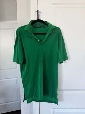 Polo Golf Ralph Lauren Performance Pima Cotton Blend Polo Shirt Green Small | Lu